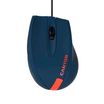 Мышь проводная Canyon M-11, 1000dpi, оптическая светодиодная, USB, синий/красный (CNE-CMS11BR)