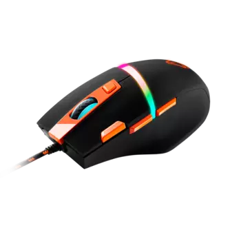 Мышь проводная Canyon Sulaco GM-4, 4200dpi, оптическая светодиодная, USB, черный/оранжевый (CND-SGM04RGB)