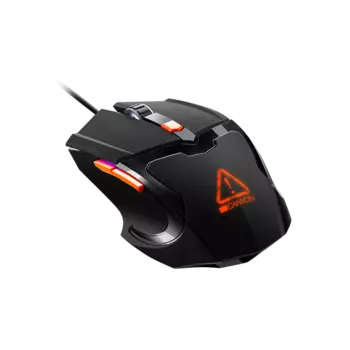 Мышь проводная Canyon Vigil, 3200dpi, оптическая светодиодная, USB, черный (CND-SGM02RGB)
