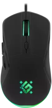 Мышь проводная Defender ARGA, 3600dpi, оптическая светодиодная, USB, черный (52049)
