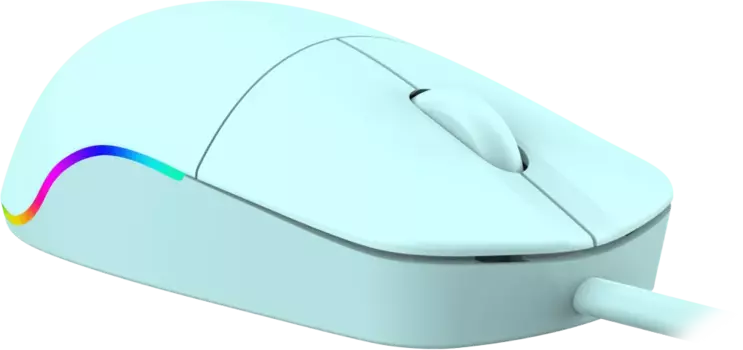 Мышь проводная Defender Azora MB-241, 1200dpi, оптическая светодиодная, USB, голубой (52243)