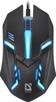 Мышь проводная Defender Cyber MB-560L, 1200dpi, оптическая светодиодная, USB, черный (52560)