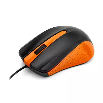 Мышь проводная Exegate SH-9030BO, 1200dpi, оптическая светодиодная, USB, черный/оранжевый