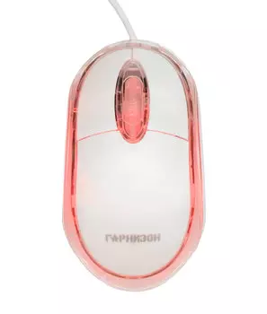 Мышь проводная Гарнизон GM-100W, 1000dpi, оптическая светодиодная, USB, белый (GM-100W)