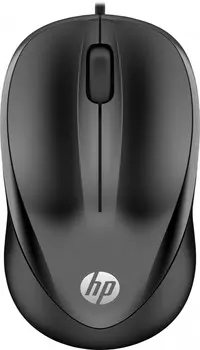 Мышь проводная HP 1000, 1200dpi, оптическая светодиодная, USB, чёрный (4QM14AA)
