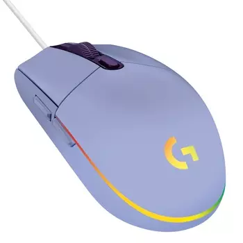 Мышь проводная Logitech G102 LIGHTSYNC LILAC, 8000dpi, оптическая лазерная, USB, фиолетовый (910-005854)