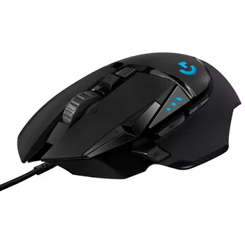 Мышь проводная Logitech G502 Hero, 25600dpi, оптическая светодиодная, USB, черный (910-005469/910-005470/910-005471/910-005474)