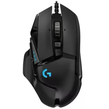 Мышь проводная Logitech G502 Hero, 25600dpi, оптическая светодиодная, USB, черный (910-005474)
