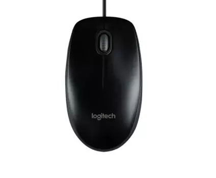 Мышь проводная Logitech M100R, 1000dpi, оптическая светодиодная, USB, черный (910-006765)
