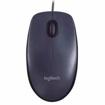 Мышь проводная Logitech M90, 1000dpi, оптическая светодиодная, USB, черный (910-001793/910-001794/910-001795/910-001970)