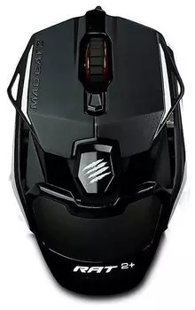 Мышь проводная Mad Catz R.A.T. 2+, 5000dpi, оптическая светодиодная, USB, черный (MR02MCINBL000-0)