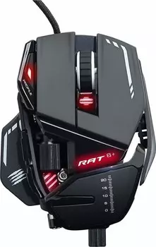 Мышь проводная Mad Catz R.A.T. 8+, 16000dpi, оптическая светодиодная, USB, черный (MR05DCINBL000-0)