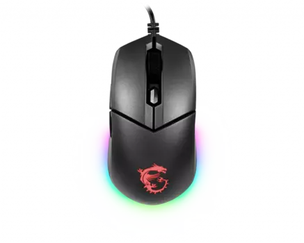 Мышь проводная MSI Clutch GM11, 5000dpi, оптическая светодиодная, USB, черный (S12-0401650-CLA)