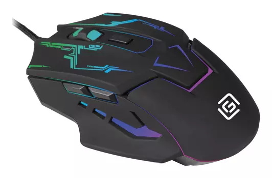 Мышь проводная Oklick 779G, 2400dpi, оптическая светодиодная, USB, черный (1528425)