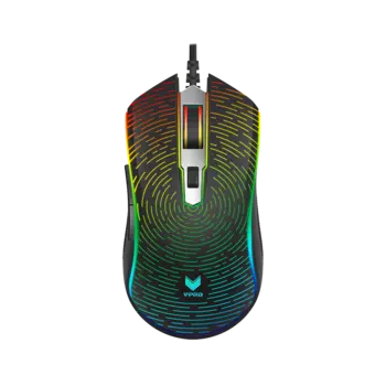 Мышь проводная Rapoo V25S, 7000dpi, оптическая светодиодная, USB, черный (17603)