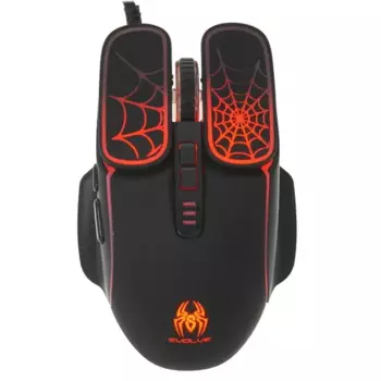 Мышь проводная SmartBuy RUSH Evolve, 4800dpi, оптическая светодиодная, USB, черный/красный (SBM-742G-K)
