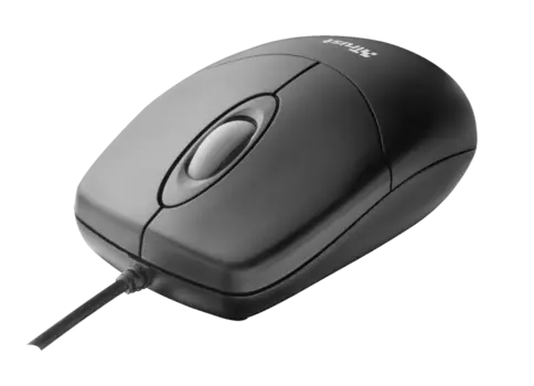 Мышь проводная Trust Basi, 1000dpi, оптическая светодиодная, USB, черный (16591)