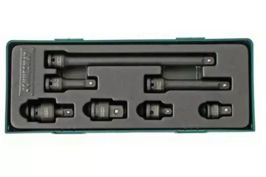 Набор адаптеров Jonnesway S03A401SP, предметов в наборе: 7 шт., для головок торцевых ударных 1/2"DR, ложемент (48720)