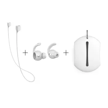 Набор аксессуаров Deppa Accessories Kit, шнурок, амбушюры, система хранения для Apple AirPods, белый