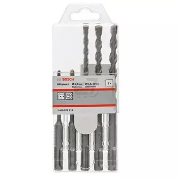 Набор буров SDS plus ⌀5/6/6/8/10 x 160мм, 5шт. Bosch SDS plus-1 (2608579119)
