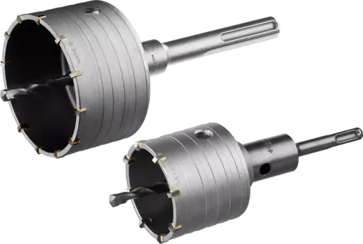 Набор буровых коронок Зубр ПРОФЕССИОНАЛ 68, 100мм, хвостовик: SDS-max + SDS-plus, твердосплавная, бетон, камень, кирпич, ударная (29185-H2-2)