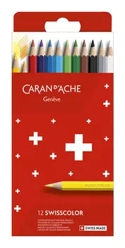 Набор цветных карандашей Carandache Swisscolor, шестигранные, 12шт., заточенные (1284.812)