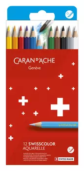 Набор цветных карандашей Carandache Swisscolor, шестигранные, 12шт., заточенные (1285.812)
