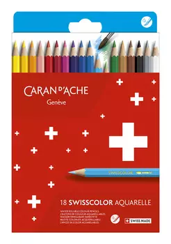 Набор цветных карандашей Carandache Swisscolor, шестигранные, 18шт., заточенные (1285.818)