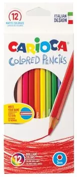 Набор цветных карандашей, шестигранные, 12шт., Carioca (40380)