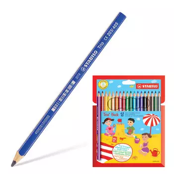 Набор цветных карандашей STABILO TRIO, трехгранные, 18шт., заточенные (203/18)