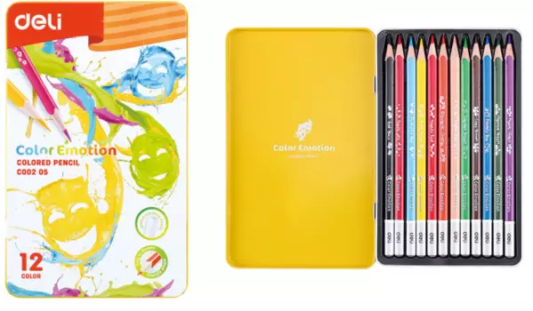 Набор цветных карандашей Deli Color Emotion, трехгранные, 12 шт. (EC00205)