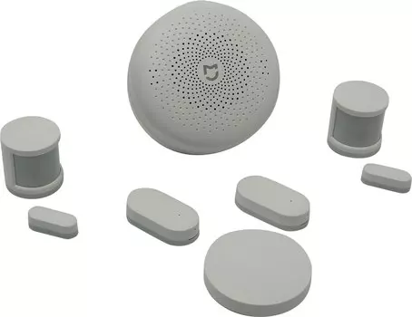 Набор датчиков безопасности Xiaomi Mi Smart Sensor Set, концентратор Mi Control Hub, 2 датчика Mi Window and Door Sensor, выключатель Mi Wireless Switch, 2 датчика Mi Motion Sensor (ZHTZ02LM/YTC4034RU)