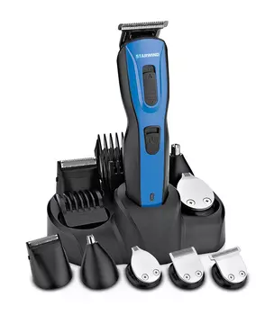 Набор для стрижки Starwind SHC 4379, режимов 1, насадок 8, синий/черный (SHC 4379)