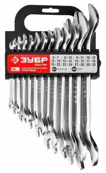 Набор гаечных ключей ЗУБР 27011-H12 , предметов в наборе: 12шт. (27011-H12)