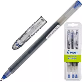 Набор гелевых ручек PILOT BL-SG5-L/L/L, синий, 3шт., колпачок, блистер (69598)