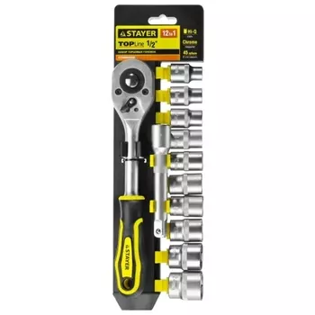 Набор головок STAYER 27750-H12, предметов в наборе: 12 шт., 1/2" (27750-H12)