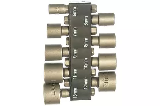 Набор головок торцевых STAYER MASTER, предметов в наборе: 9 шт., HEX-1/4", пластиковый держатель (26089-H9)