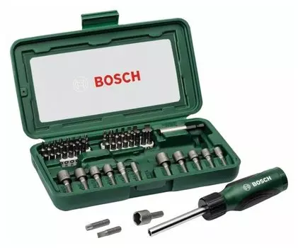 Набор инструментов BOSCH 50, предметов в наборе: 46 шт., жесткий кейс