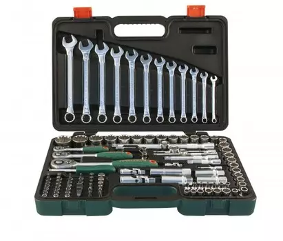 Набор инструментов Jonnesway S68H5234111S, предметов в наборе: 111 шт., 1/4", 1/2", пластиковый кейс (48862)
