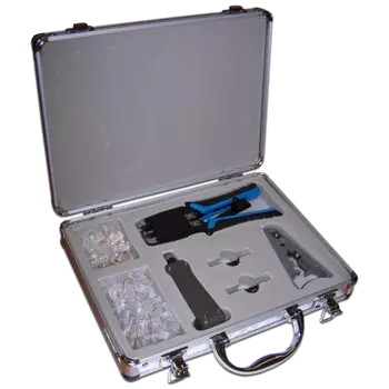 Набор инструментов Lanmaster LAN-NT-TK/PATCH, предметов в наборе: 5 шт., для изготовления патч-кордов, алюминиевый кейс