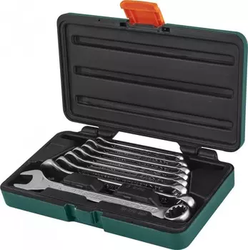 набор инструментов, предметов в наборе: 8шт., хром - ванадиевая сталь, ключи: комбинированные - 8шт., пластиковый кейс, Jonnesway W84108S (048913)