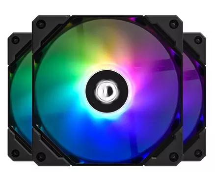 Комплект вентиляторов ID-COOLING TF-12025-ARGB-TRIO, 120 мм, 1500rpm, 30.5 дБ, 4-pin PWM + 3-pin 5V ARGB, 3шт, ARGB подсветка