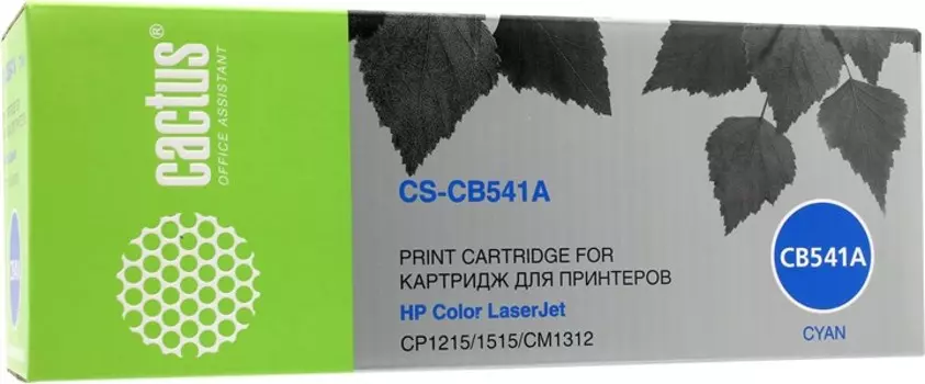 Набор картриджей лазерный Cactus CS-CB541A/542A/543A, цветные, 1400 страниц, 3 шт., совместимый для Color LaserJet CP1215 / CP1515n / CM1312 / CM1312nfi