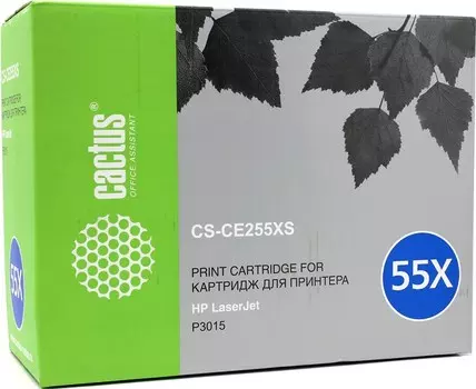 Набор картриджей лазерный Cactus CS-CE255XS-4 (CE255X/CE255X), черный, 12500 страниц, 4 шт., совместимый для LaserJet Enterprise 500 M525dn / 500 M525f / M525c / P3015 / P3015d / P3015dn / P3015x/LJ Pro M521dn / M521dw