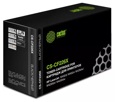 Набор картриджей лазерный Cactus CS-CF226X-2 (CF226X), черный, 9000 страниц, 2 шт., совместимый для LaserJet Pro M402d / M402n / M426dw / M426fdn / M426fdw