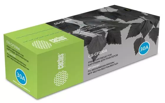 Набор картриджей лазерный Cactus CS-CF230A-2 (30A/CF230A), черный, 1600 страниц, 2 шт., совместимый для LJ 203/227