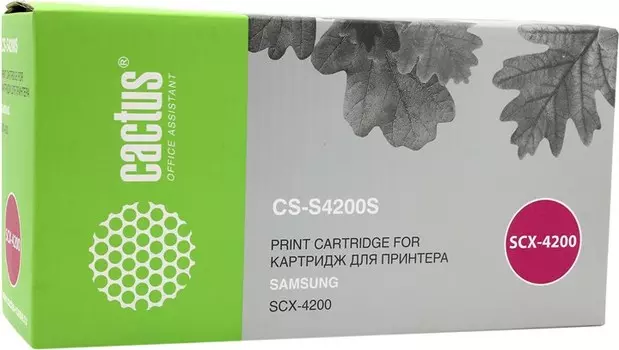 Набор картриджей лазерный Cactus CS-S4200S-2 (MLT-S4200S), черный, 3000 страниц, 2 шт., совместимый для Samsung SCX-4200