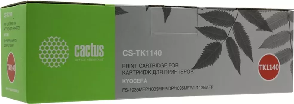 Набор картриджей лазерный Cactus CS-TK1140-12 (TK-1140), черный, 7200 страниц, 12 шт., совместимый для Kyocera FS-1035MFP/DP/FS-1135MFP/ECOSYS M2035dn/ECOSYS M2535dn
