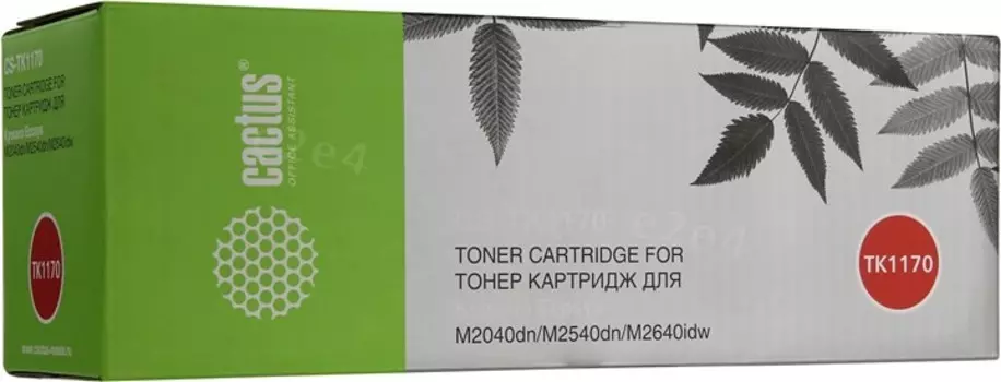 Набор картриджей лазерный Cactus CS-TK1170-12 (TK-1170/1T02S50NL0), черный, 7200 страниц, 12 шт., совместимый для Kyocera Ecosys M2040dn/ M2540dn/M2640idw
