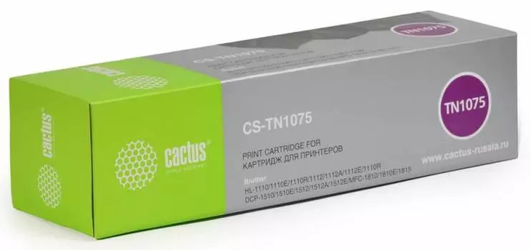 Набор картриджей лазерный Cactus CS-TN1075-4 (TN-1075/TN-1075), черный, 1000 страниц, 4 шт., совместимый для Brother HL-1110R/HL-1112R/DCP-1510R/DCP-1512R/MFC-1810R/MFC-1815R/HL-1210WR/HL-1212WR/DCP-1610WR/DCP-1612WR/MFC-1912WR